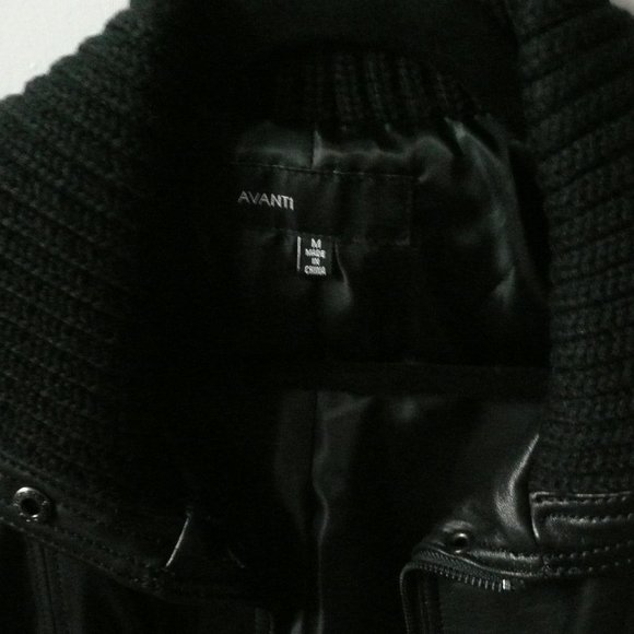 AVANTI BRAND WOMEN'S LEATHER JACKET BLK SIZE M NWT - Picture 6 of 8